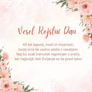 najlepši verzi za 40 let ženski