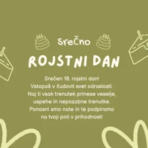 voščilo za 18 rojstni dan